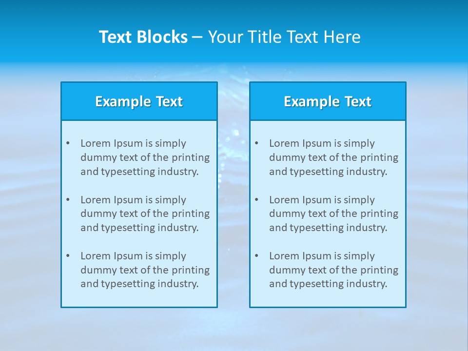 Wasser Licht Welligkeit PowerPoint Template