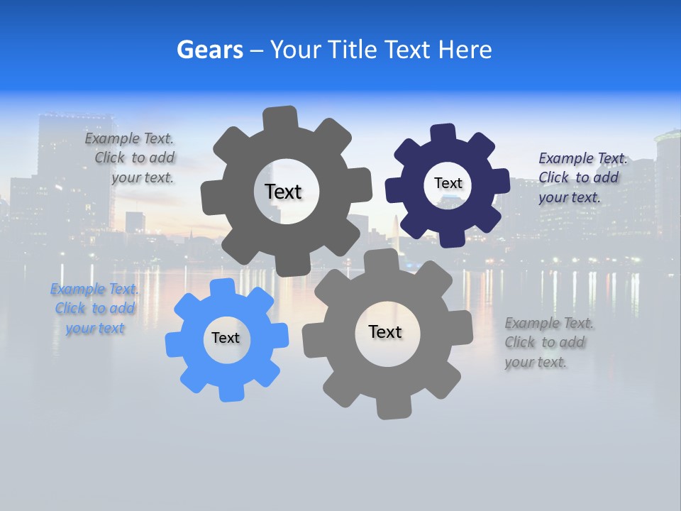 Water Skyscrapers Tourism PowerPoint Template