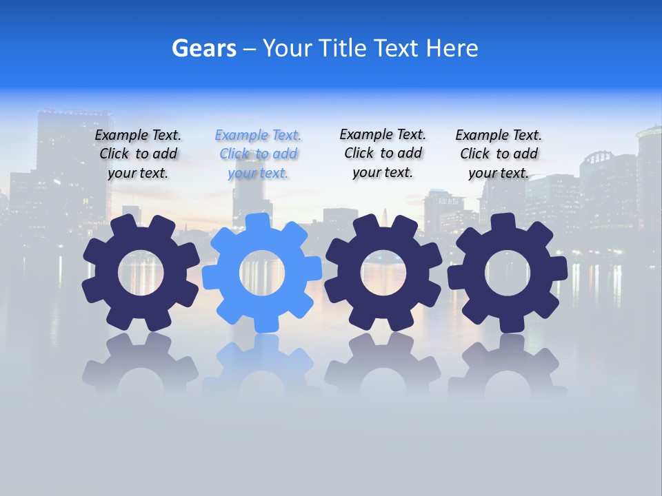 Water Skyscrapers Tourism PowerPoint Template