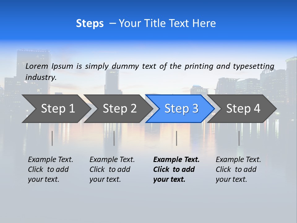 Water Skyscrapers Tourism PowerPoint Template