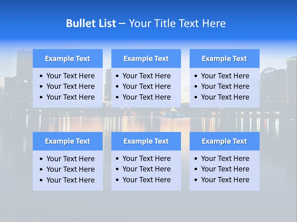 Water Skyscrapers Tourism PowerPoint Template
