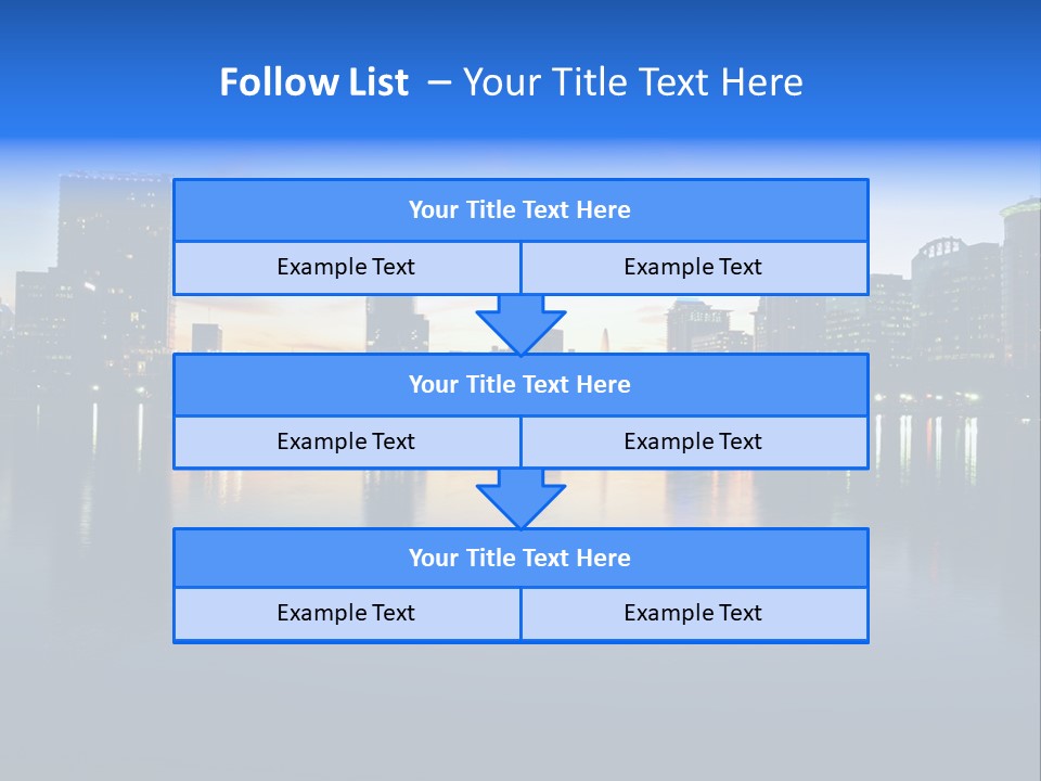 Water Skyscrapers Tourism PowerPoint Template