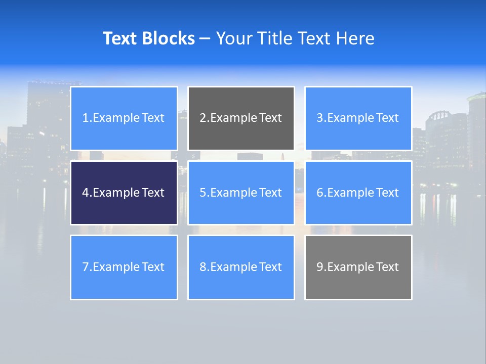 Water Skyscrapers Tourism PowerPoint Template