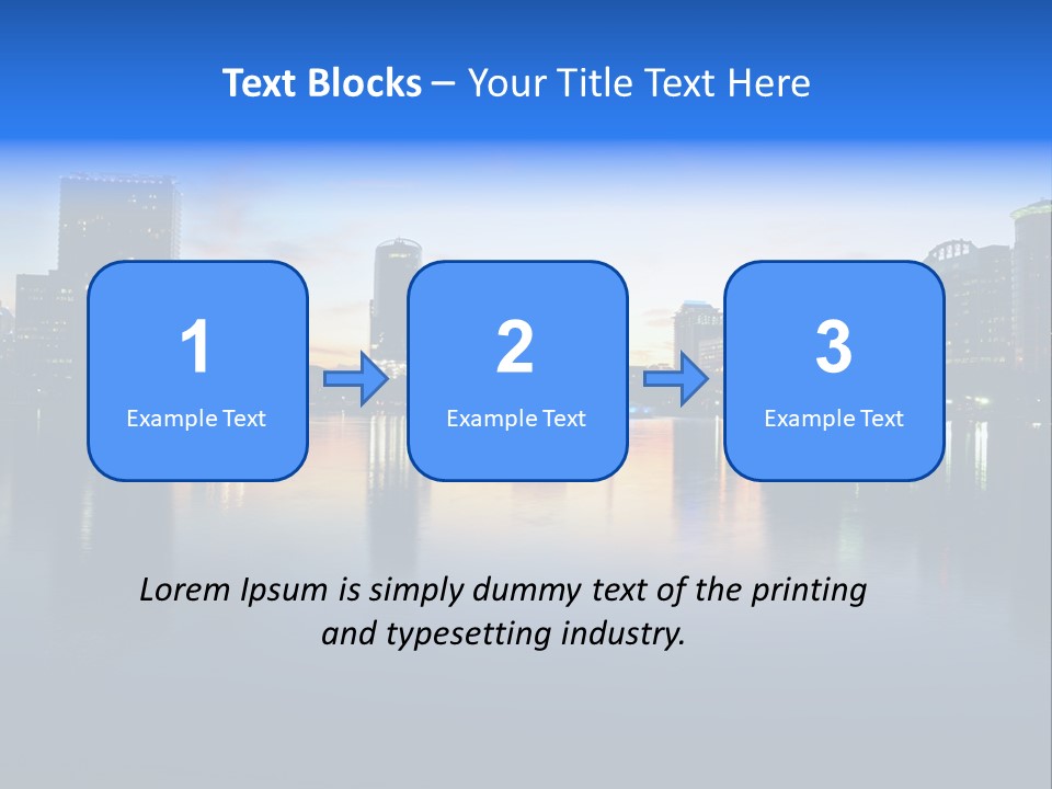 Water Skyscrapers Tourism PowerPoint Template