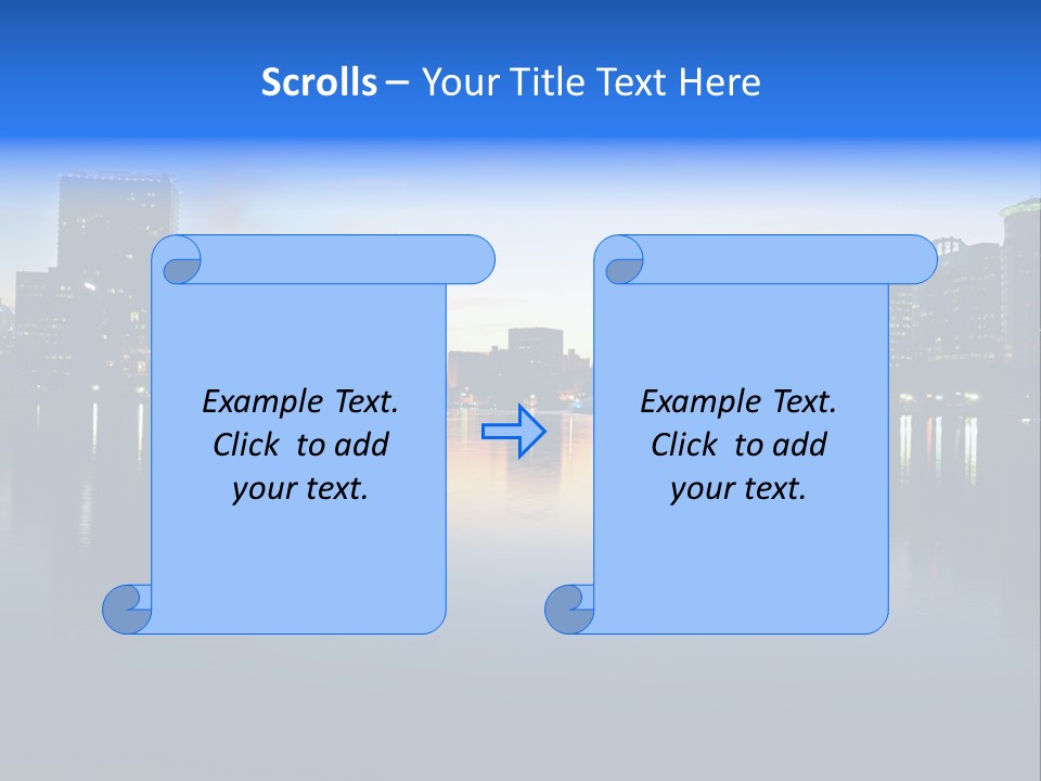 Water Skyscrapers Tourism PowerPoint Template
