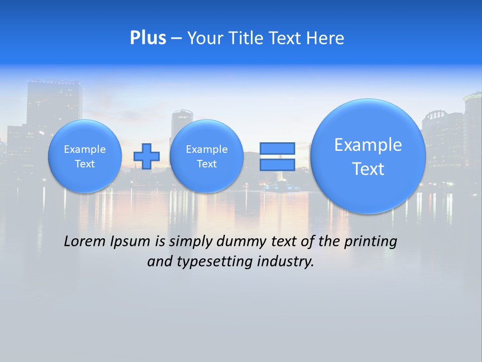 Water Skyscrapers Tourism PowerPoint Template