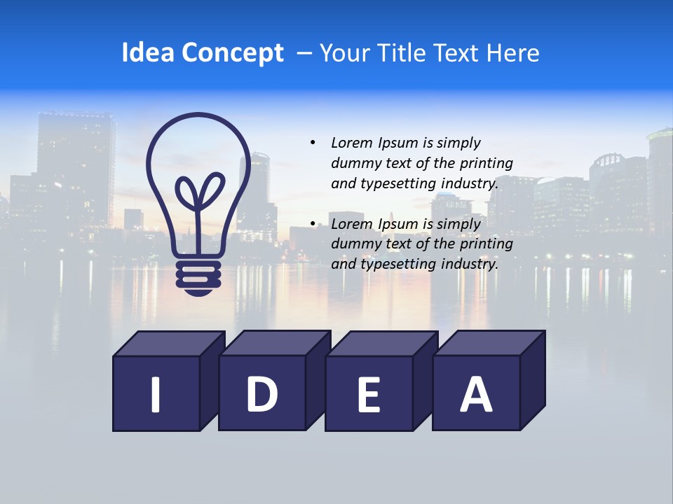 Water Skyscrapers Tourism PowerPoint Template