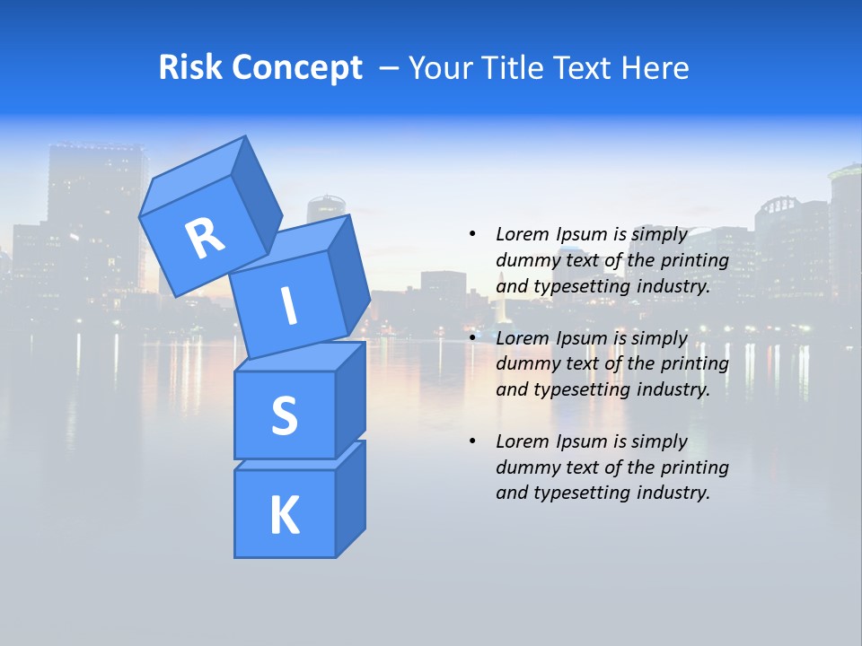 Water Skyscrapers Tourism PowerPoint Template