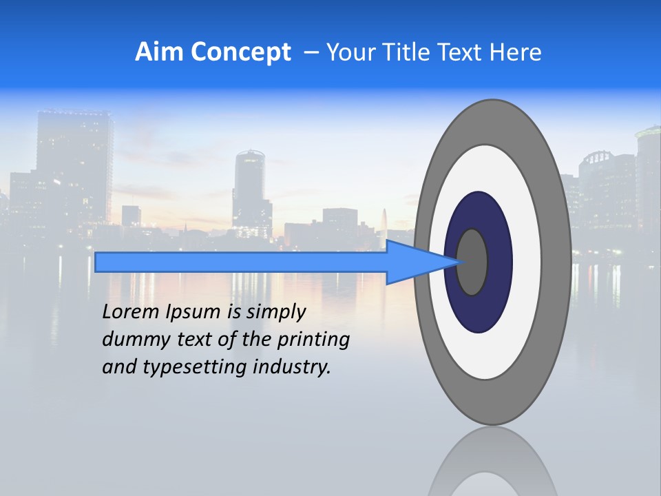 Water Skyscrapers Tourism PowerPoint Template