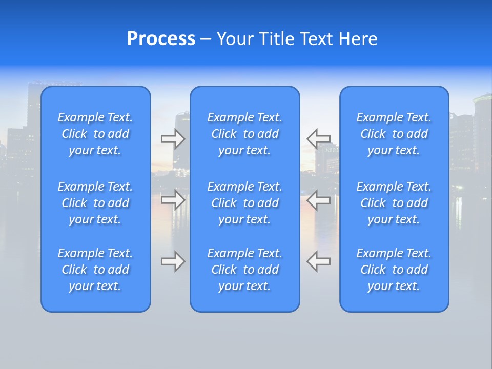 Water Skyscrapers Tourism PowerPoint Template