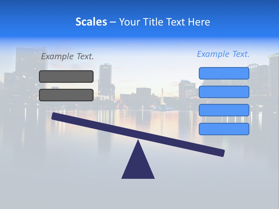Water Skyscrapers Tourism PowerPoint Template