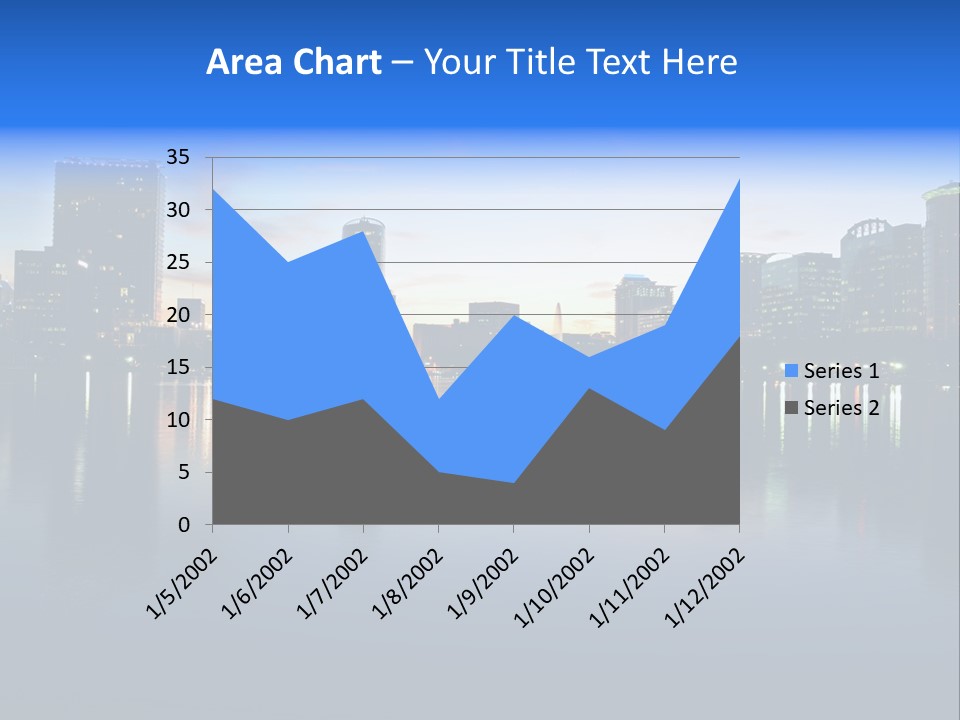 Water Skyscrapers Tourism PowerPoint Template