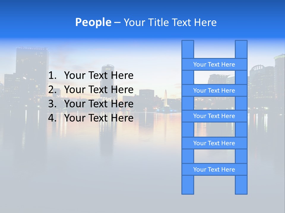 Water Skyscrapers Tourism PowerPoint Template