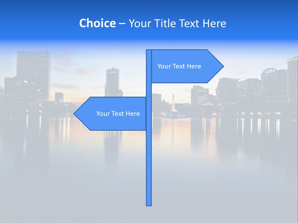 Water Skyscrapers Tourism PowerPoint Template