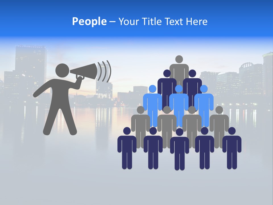 Water Skyscrapers Tourism PowerPoint Template