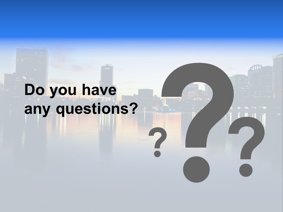 Water Skyscrapers Tourism PowerPoint Template