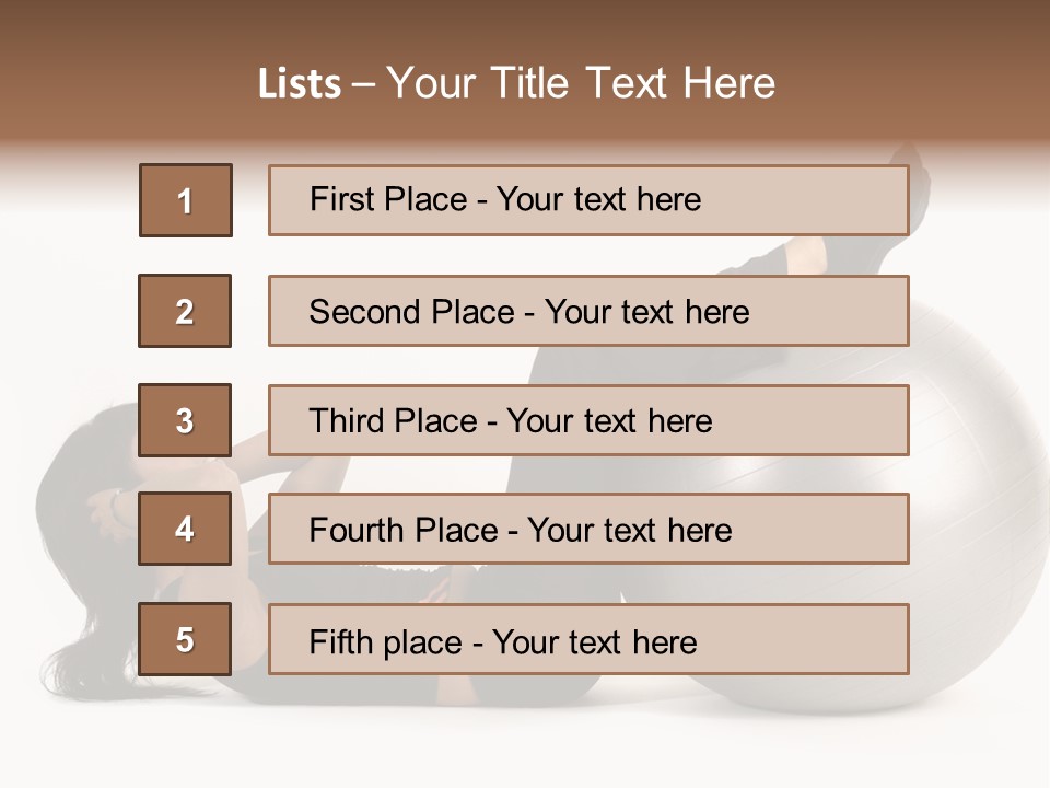 Abdos Musculaire Tenue PowerPoint Template