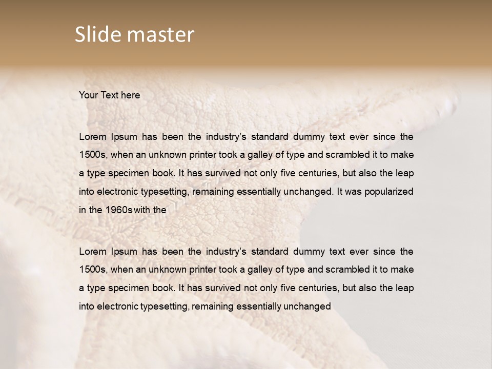 Crustacean Pentagon Starfish PowerPoint Template