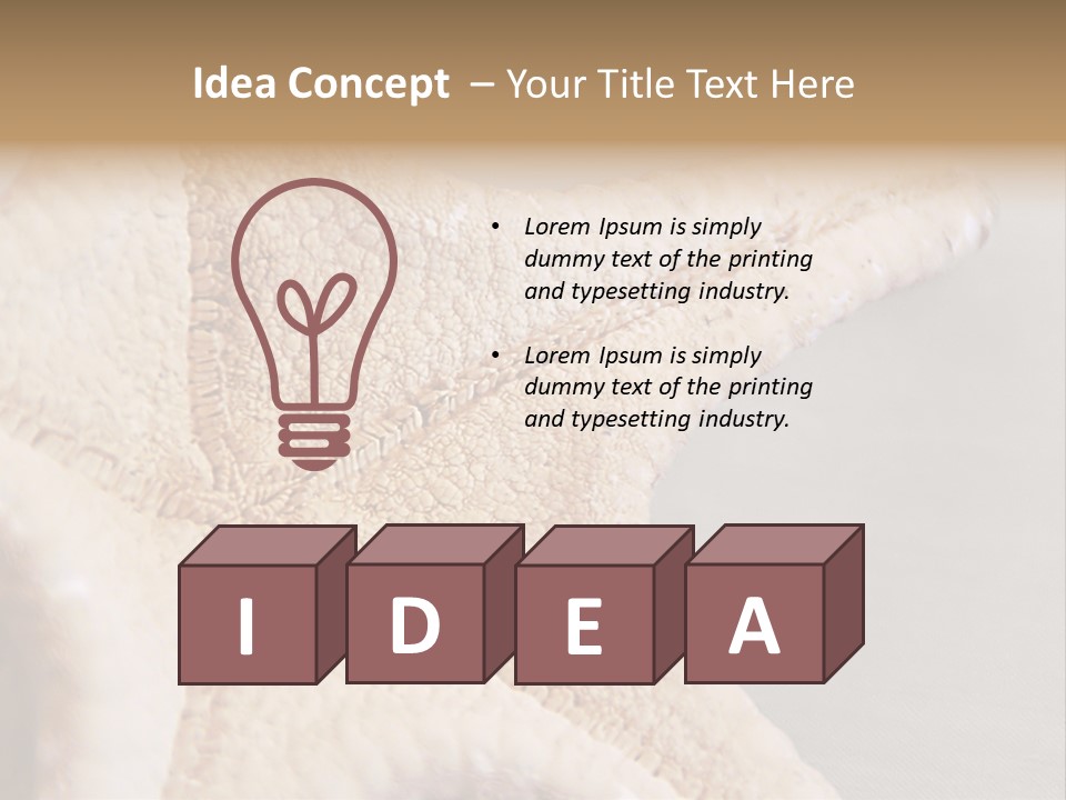 Crustacean Pentagon Starfish PowerPoint Template