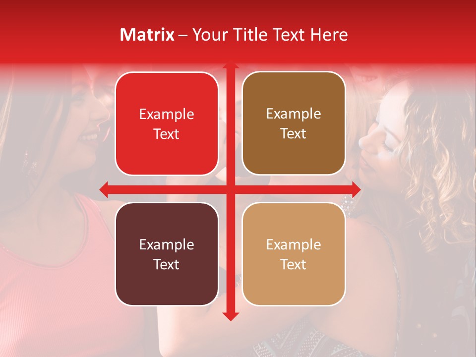 Female Happy Microphone PowerPoint Template