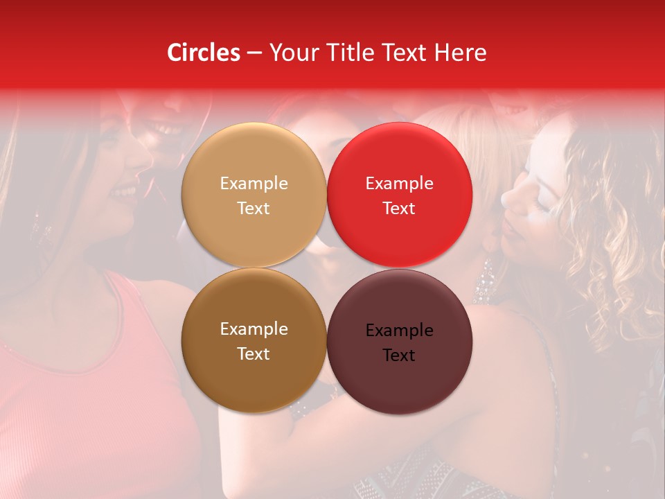 Female Happy Microphone PowerPoint Template