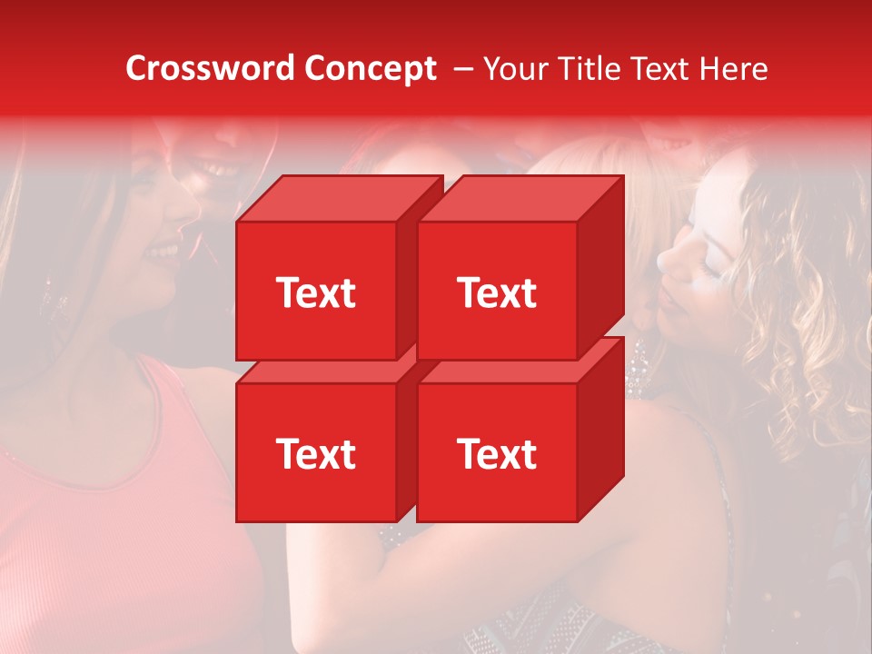 Female Happy Microphone PowerPoint Template