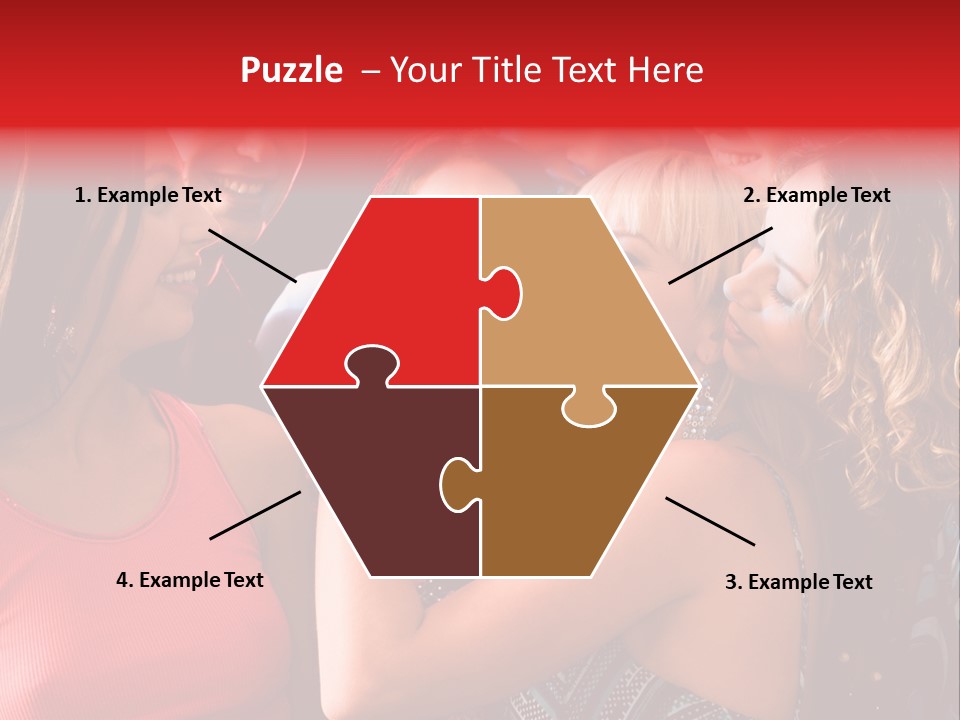 Female Happy Microphone PowerPoint Template