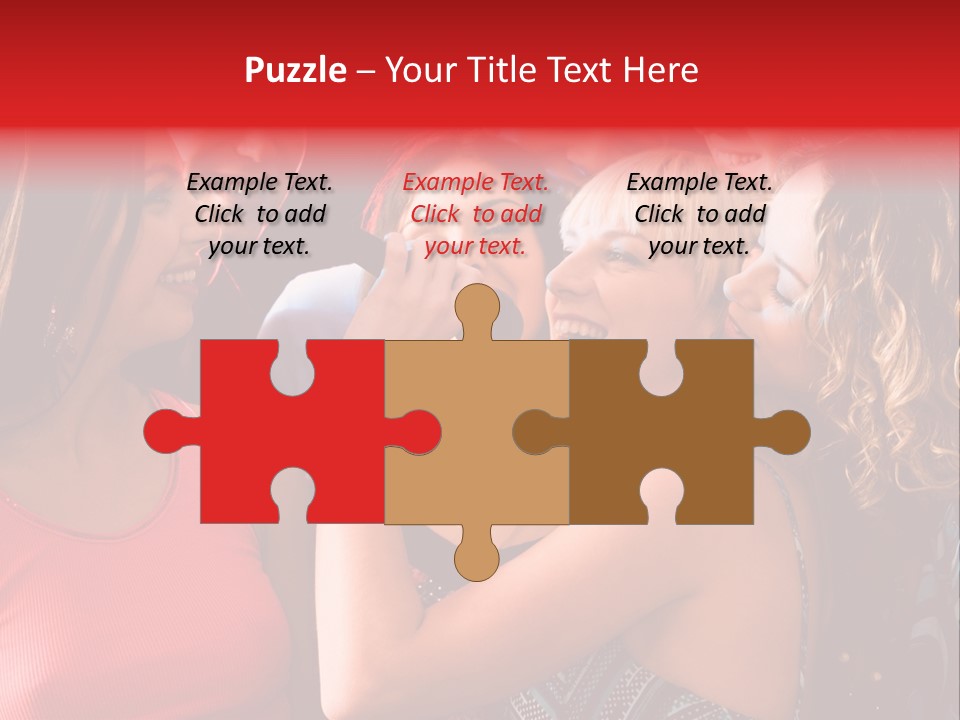 Female Happy Microphone PowerPoint Template