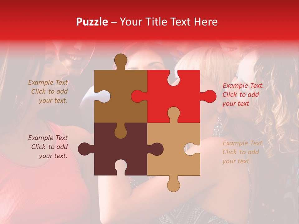 Female Happy Microphone PowerPoint Template