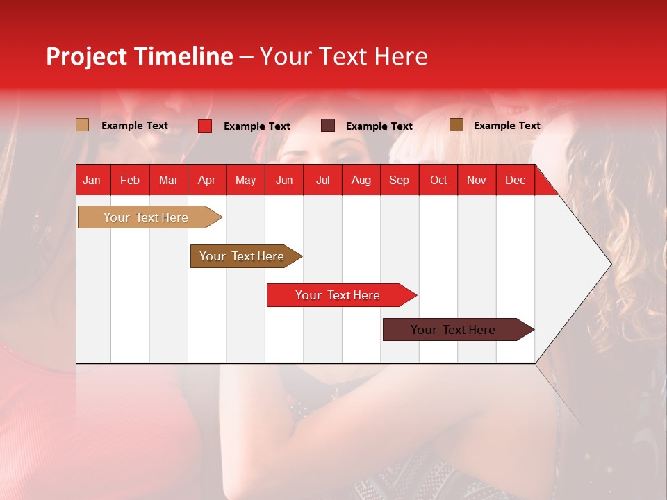 Female Happy Microphone PowerPoint Template