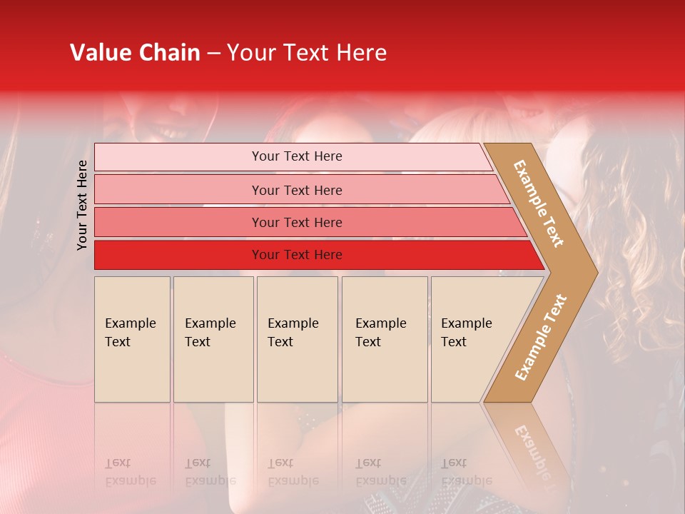 Female Happy Microphone PowerPoint Template