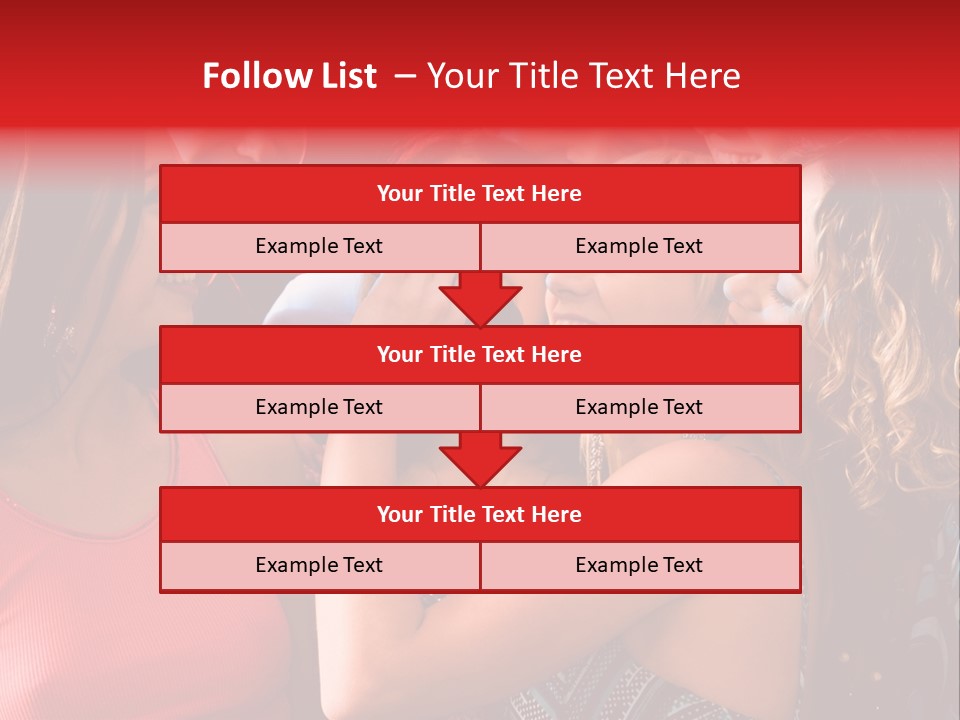 Female Happy Microphone PowerPoint Template