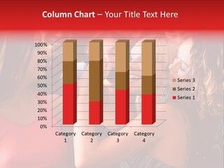 Female Happy Microphone PowerPoint Template