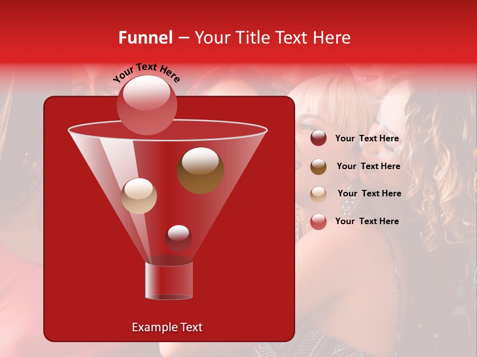 Female Happy Microphone PowerPoint Template