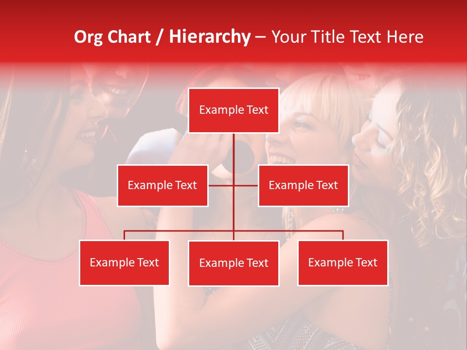 Female Happy Microphone PowerPoint Template