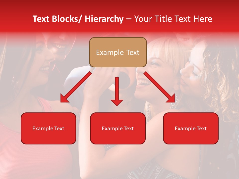 Female Happy Microphone PowerPoint Template