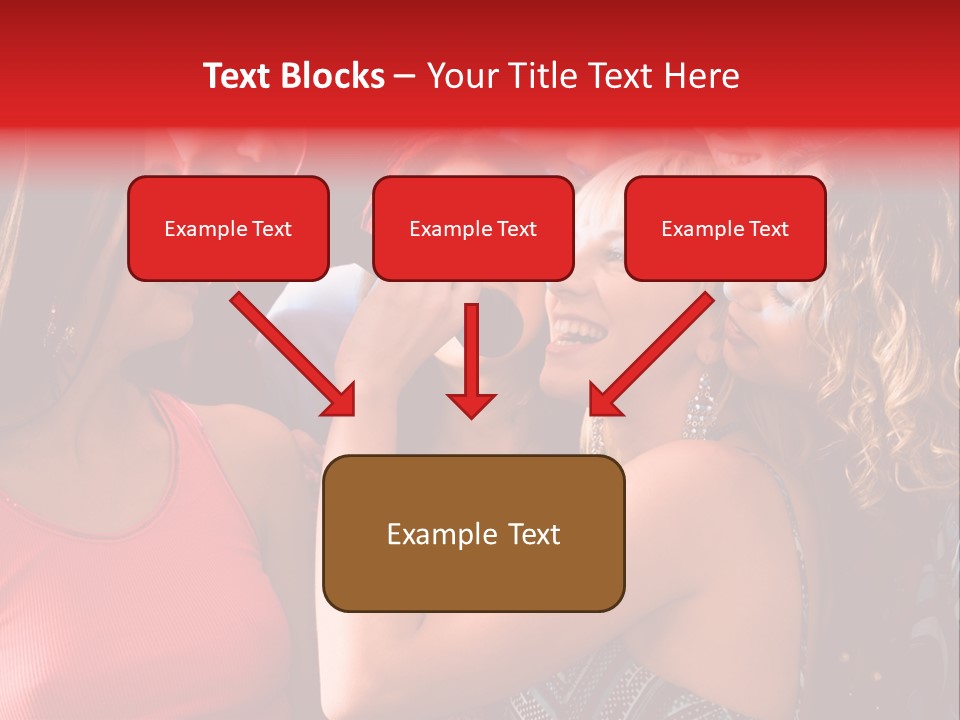 Female Happy Microphone PowerPoint Template