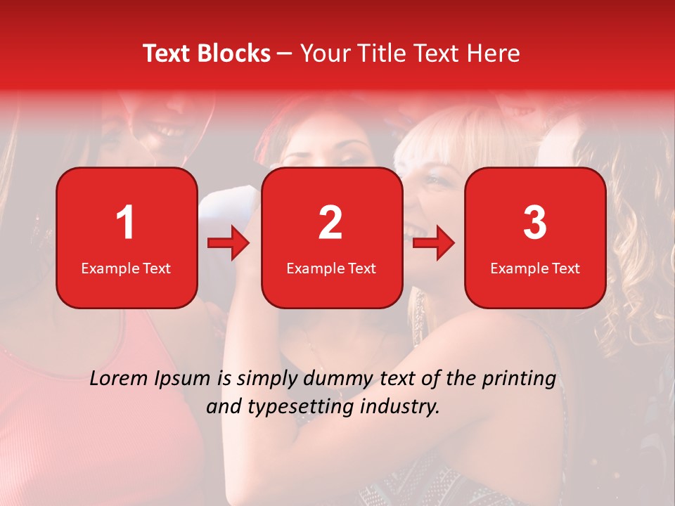 Female Happy Microphone PowerPoint Template