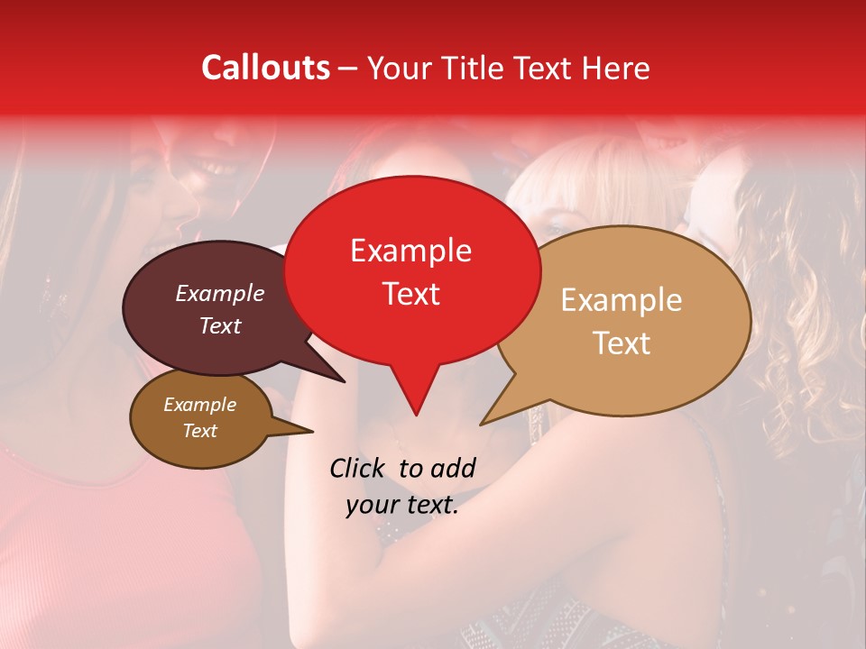 Female Happy Microphone PowerPoint Template