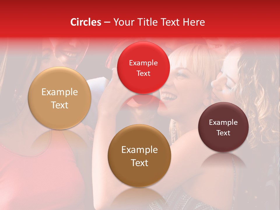 Female Happy Microphone PowerPoint Template