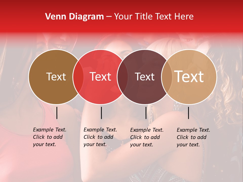 Female Happy Microphone PowerPoint Template