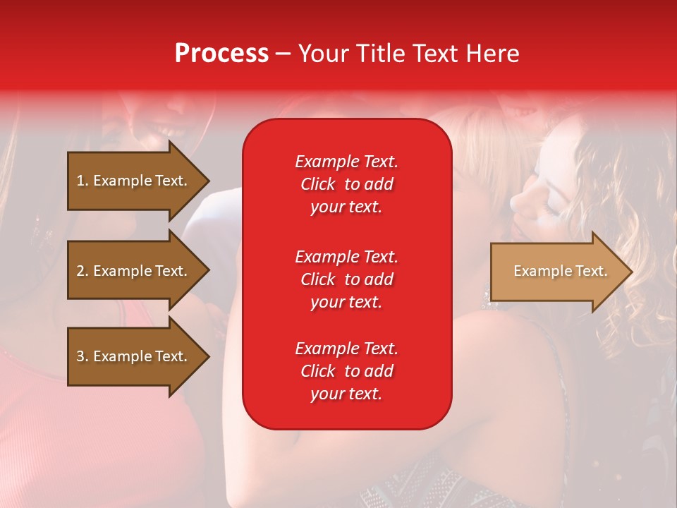 Female Happy Microphone PowerPoint Template