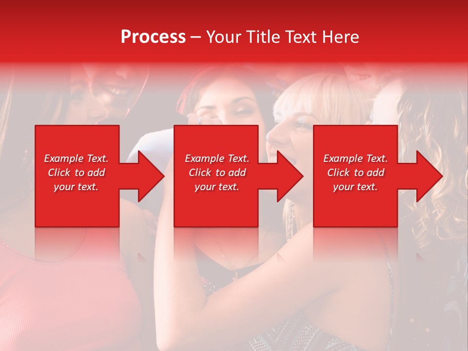 Female Happy Microphone PowerPoint Template