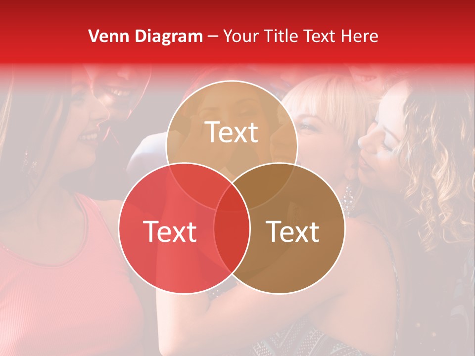 Female Happy Microphone PowerPoint Template