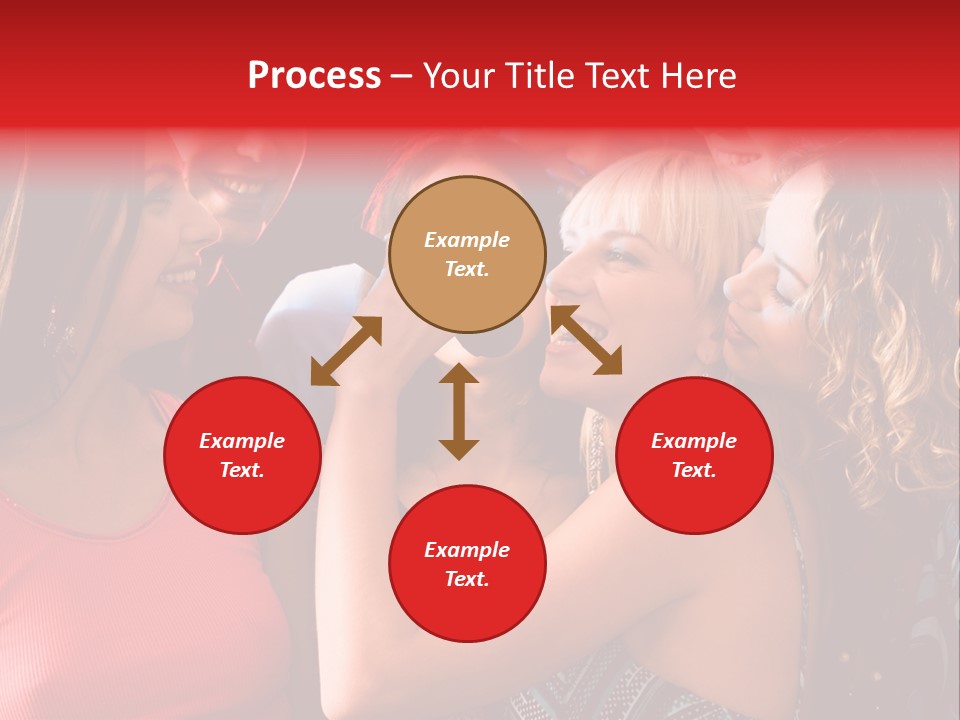 Female Happy Microphone PowerPoint Template