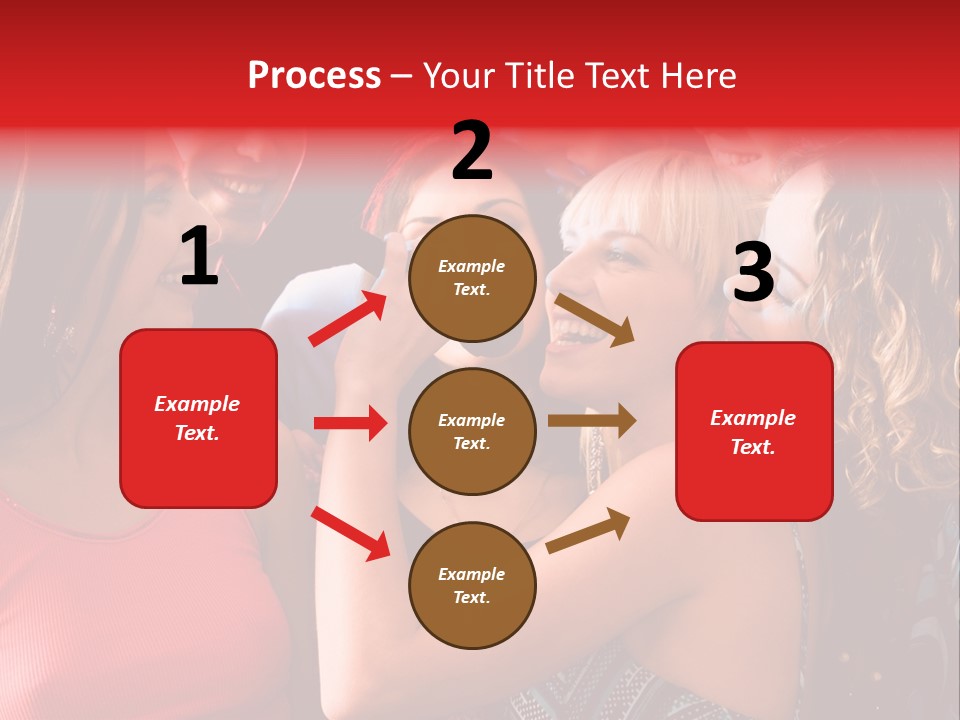 Female Happy Microphone PowerPoint Template