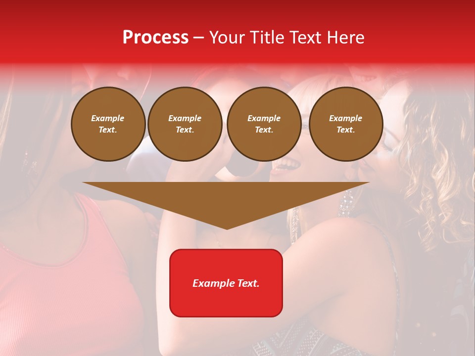 Female Happy Microphone PowerPoint Template