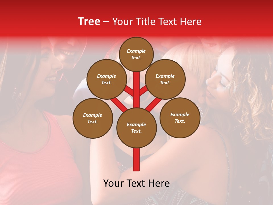 Female Happy Microphone PowerPoint Template