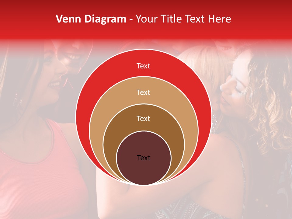 Female Happy Microphone PowerPoint Template