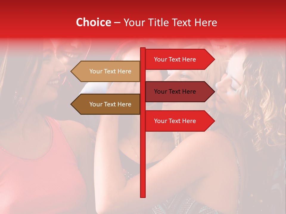 Female Happy Microphone PowerPoint Template